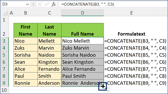 Rumus Menggabungkan Kata di Excel